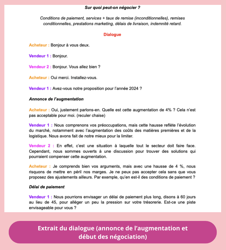 Extrait du dialogue